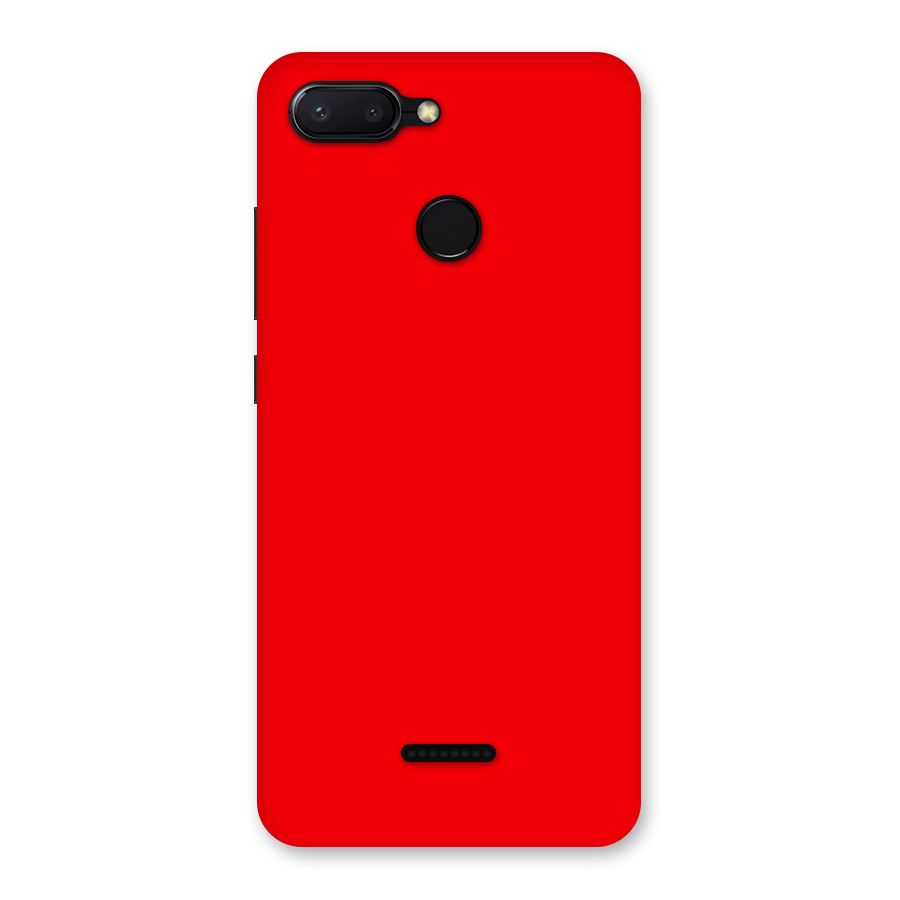 Bright Red Back Case for Redmi 6