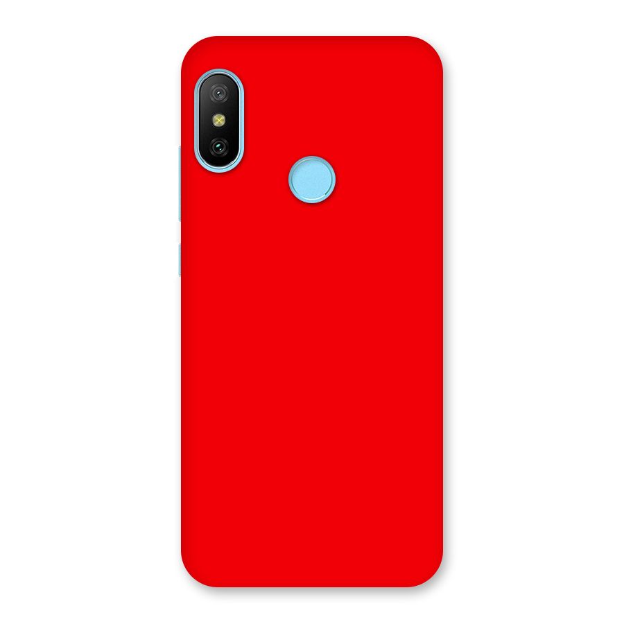 Bright Red Back Case for Redmi 6 Pro