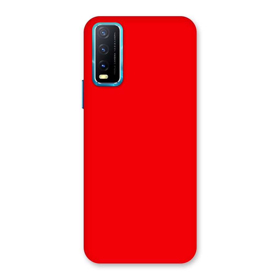 Bright Red Back Case for Vivo Y20