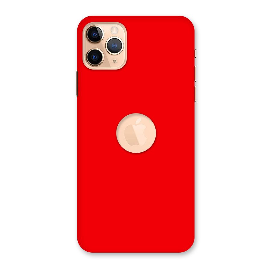 Bright Red Back Case for iPhone 11 Pro Max Logo Cut