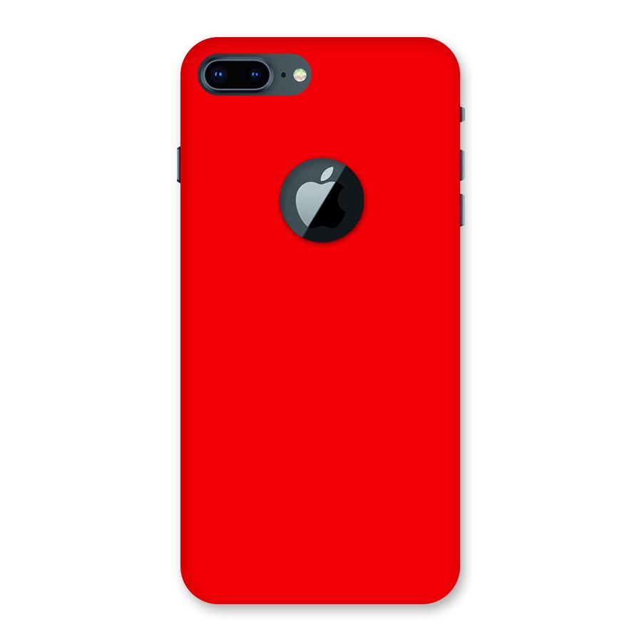 Bright Red Back Case for iPhone 7 Plus Logo Cut