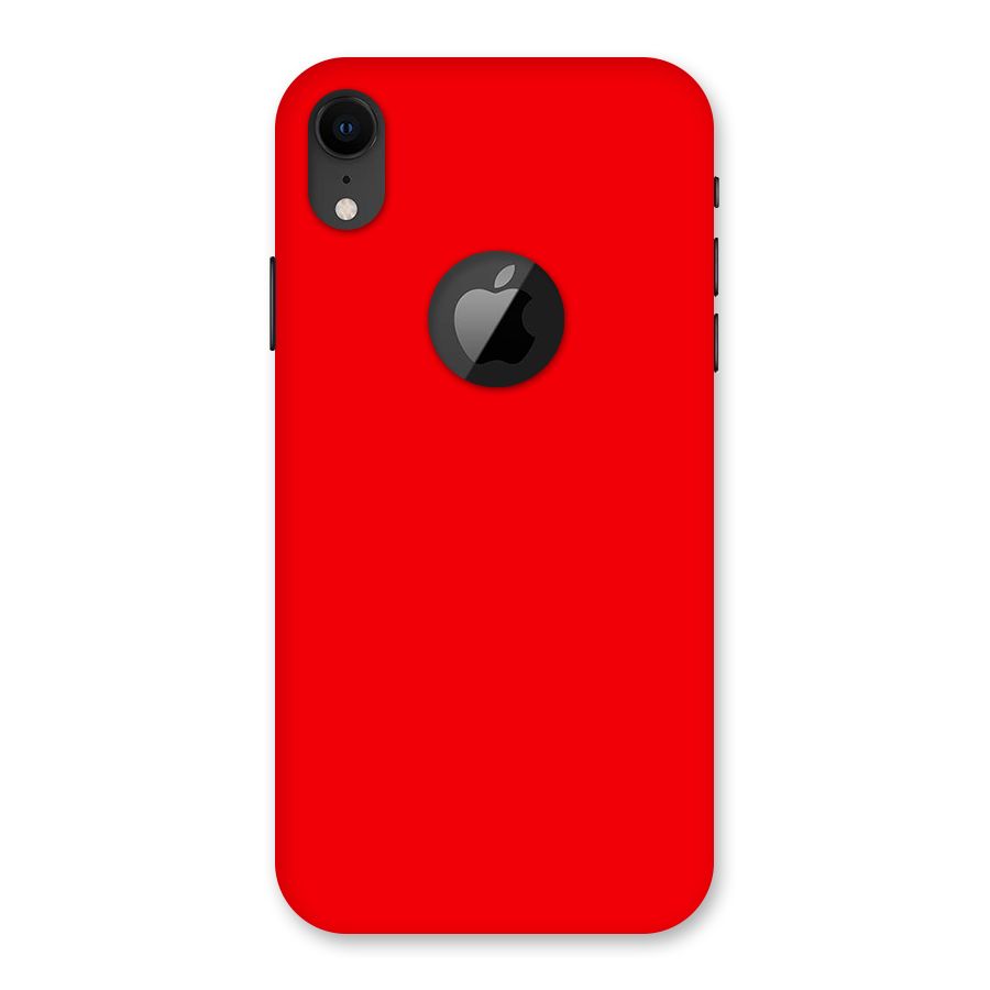 Bright Red Back Case for iPhone XR Logo Cut