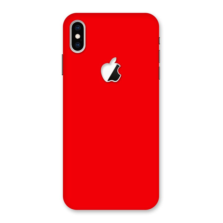 Bright Red Back Case for iPhone XS Max Apple Cut