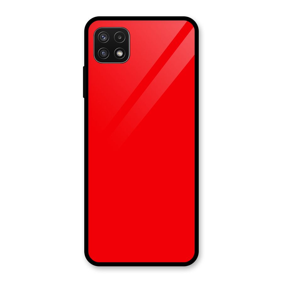 Bright Red Glass Back Case for Galaxy A22 5G