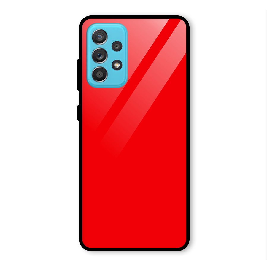 Bright Red Glass Back Case for Galaxy A52