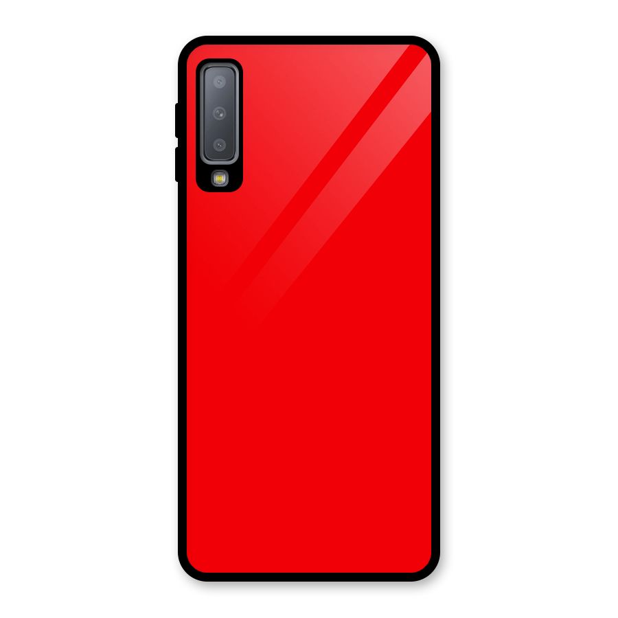 Bright Red Glass Back Case for Galaxy A7 (2018)
