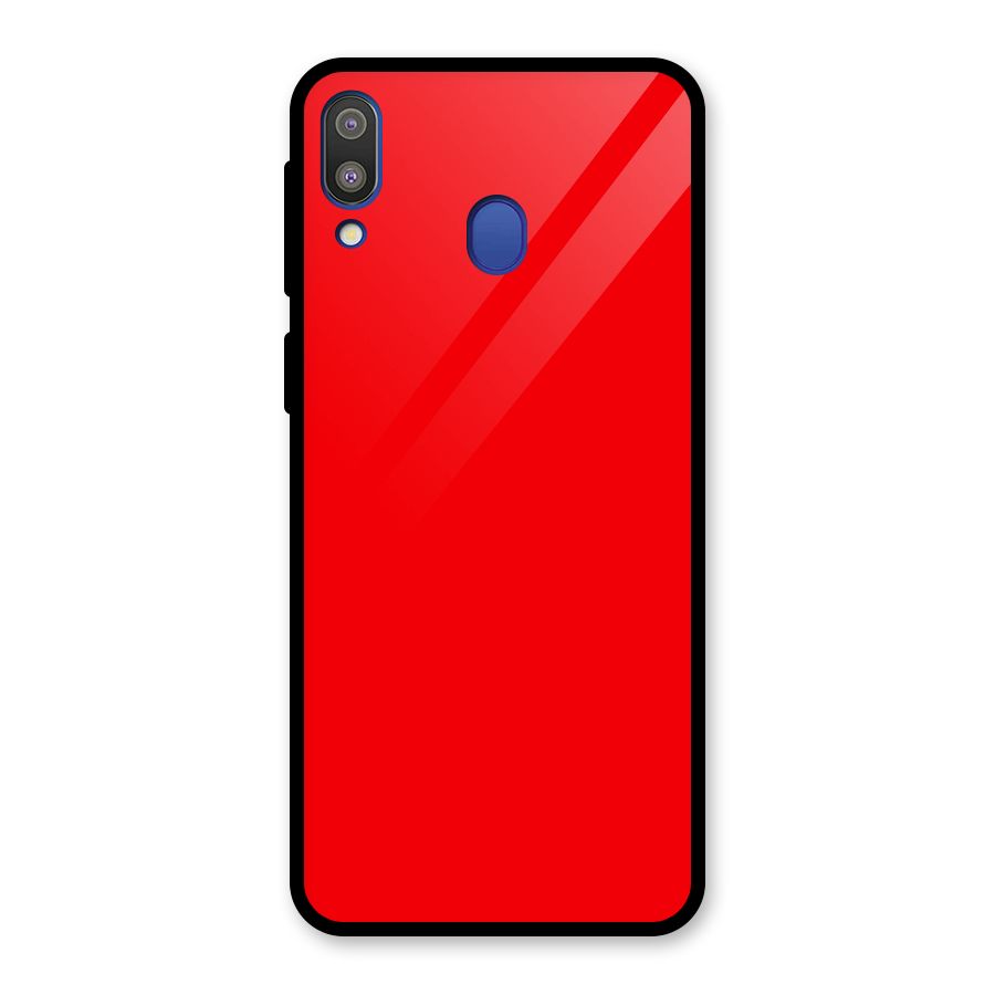 Bright Red Glass Back Case for Galaxy M20