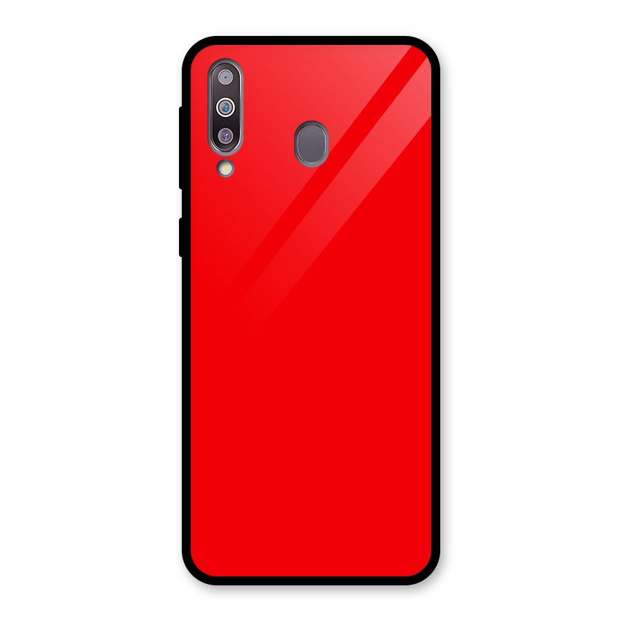 Bright Red Glass Back Case for Galaxy M30
