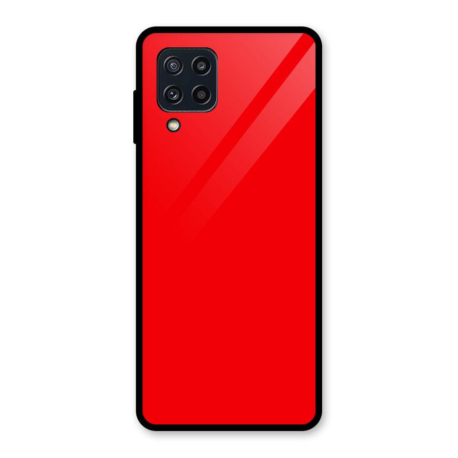 Bright Red Glass Back Case for Galaxy M32
