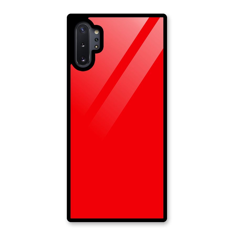 Bright Red Glass Back Case for Galaxy Note 10 Plus