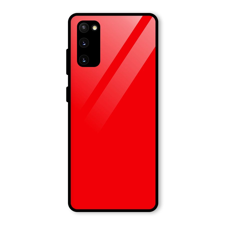 Bright Red Glass Back Case for Galaxy S20 FE 5G