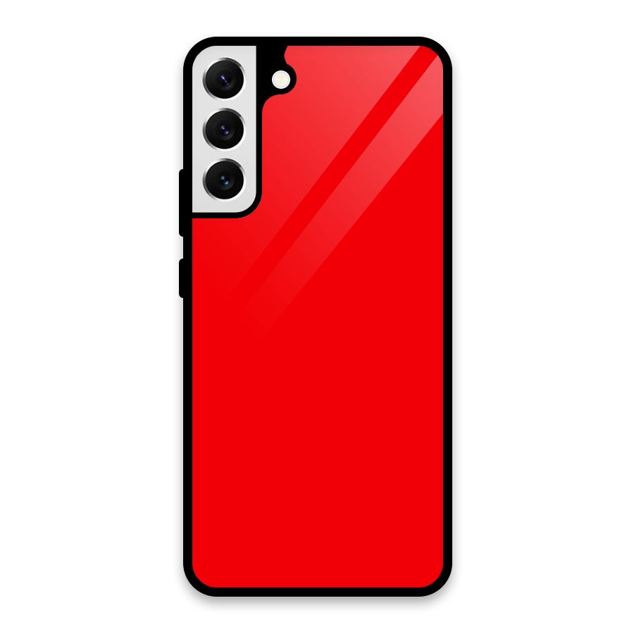Bright Red Glass Back Case for Galaxy S22 Plus 5G