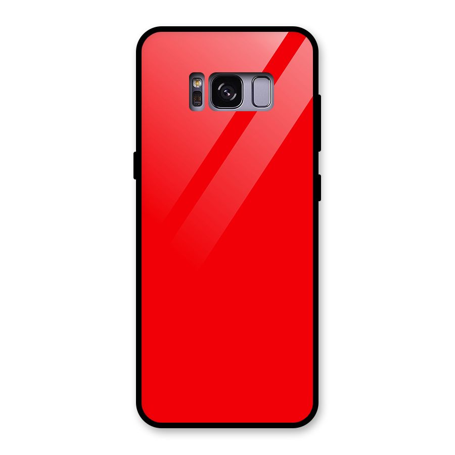 Bright Red Glass Back Case for Galaxy S8