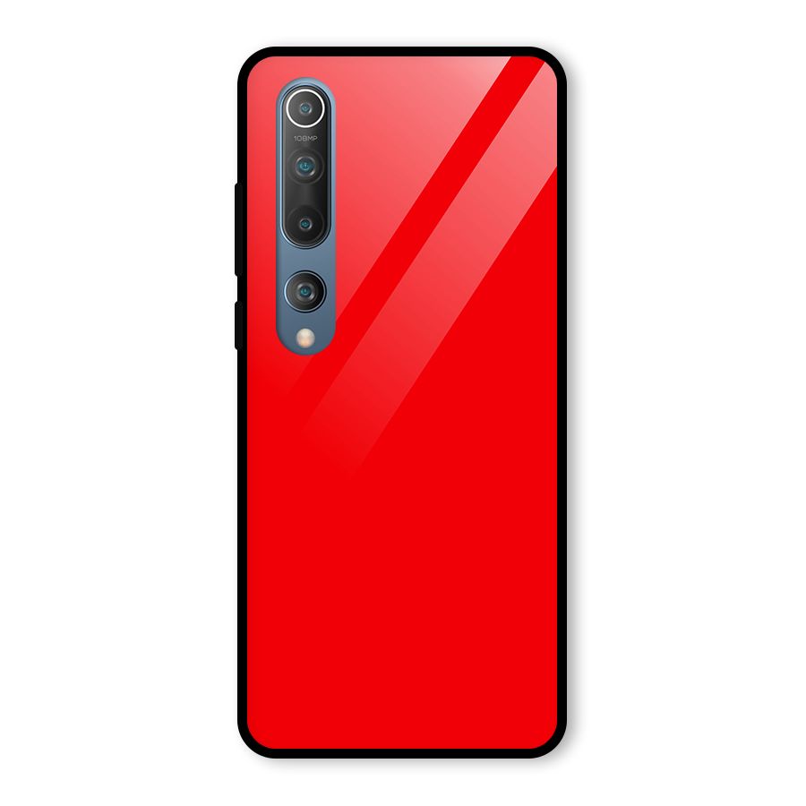 Bright Red Glass Back Case for Mi 10