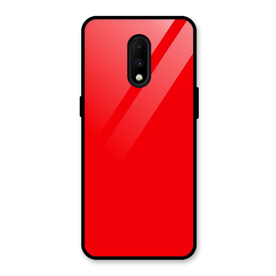 Bright Red Glass Back Case for OnePlus 7