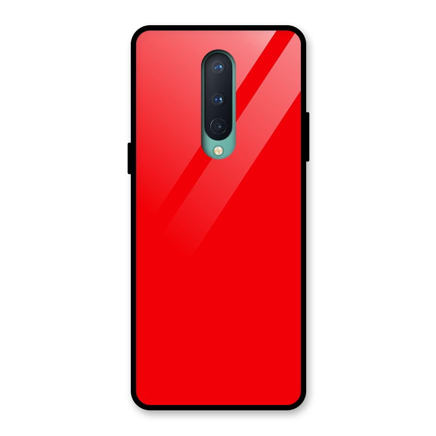 Bright Red Glass Back Case for OnePlus 8