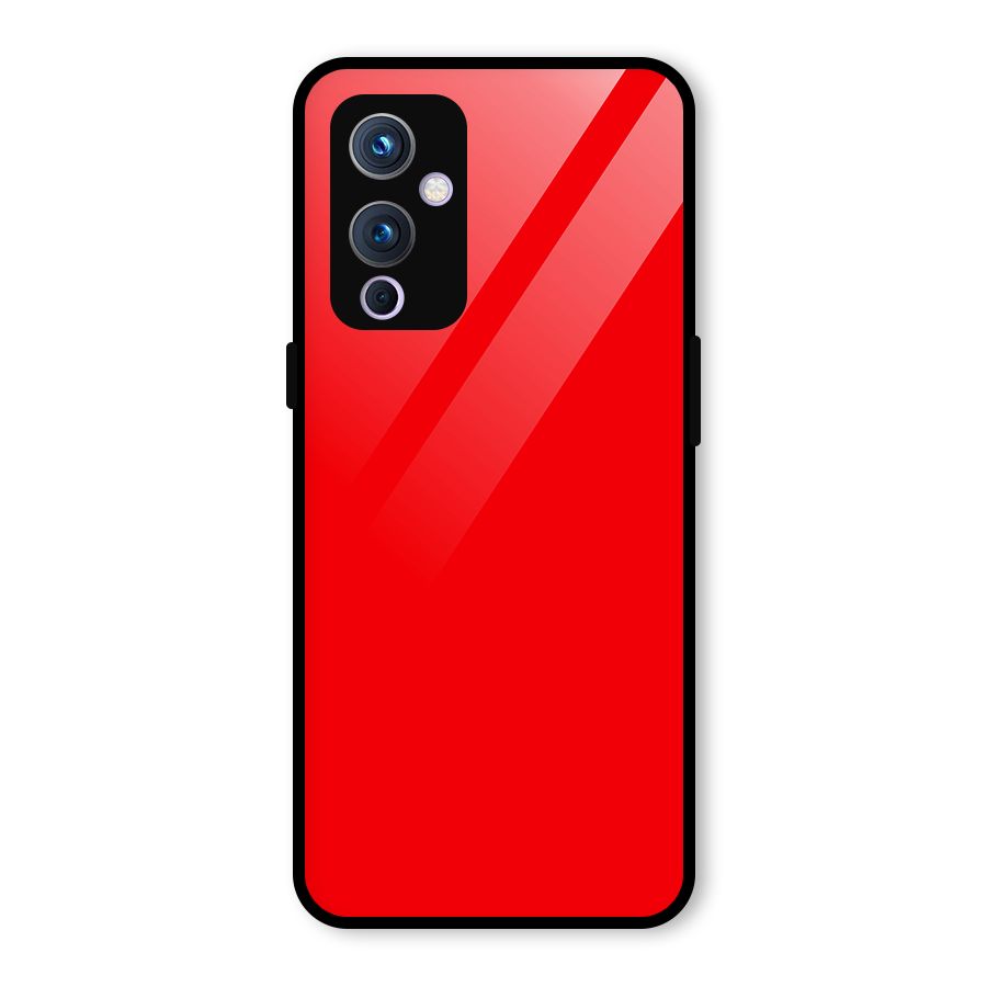 Bright Red Glass Back Case for OnePlus 9