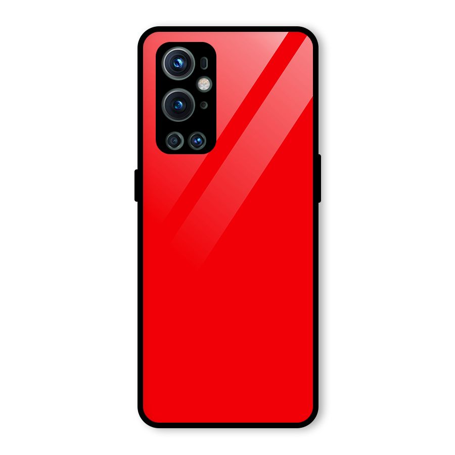 Bright Red Glass Back Case for OnePlus 9 Pro