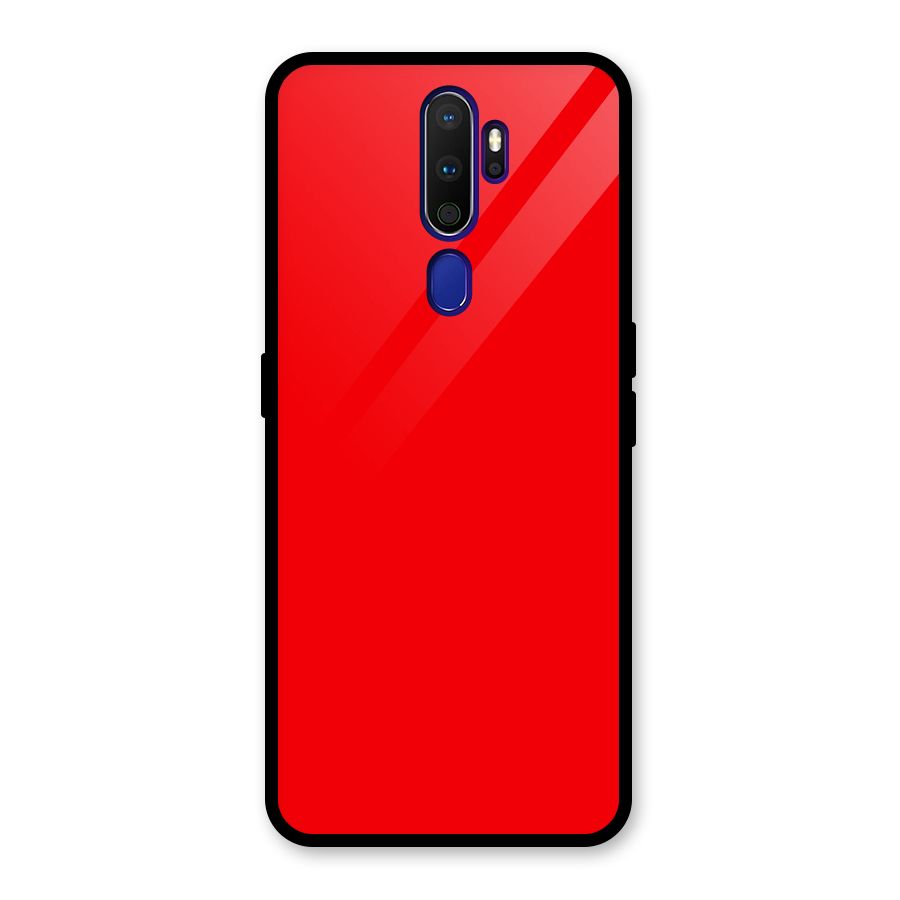 Bright Red Glass Back Case for Oppo A9 (2020)