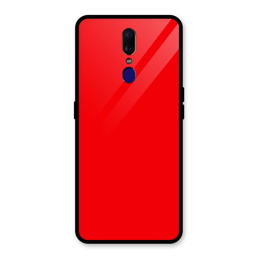 Bright Red Glass Back Case for Oppo F11