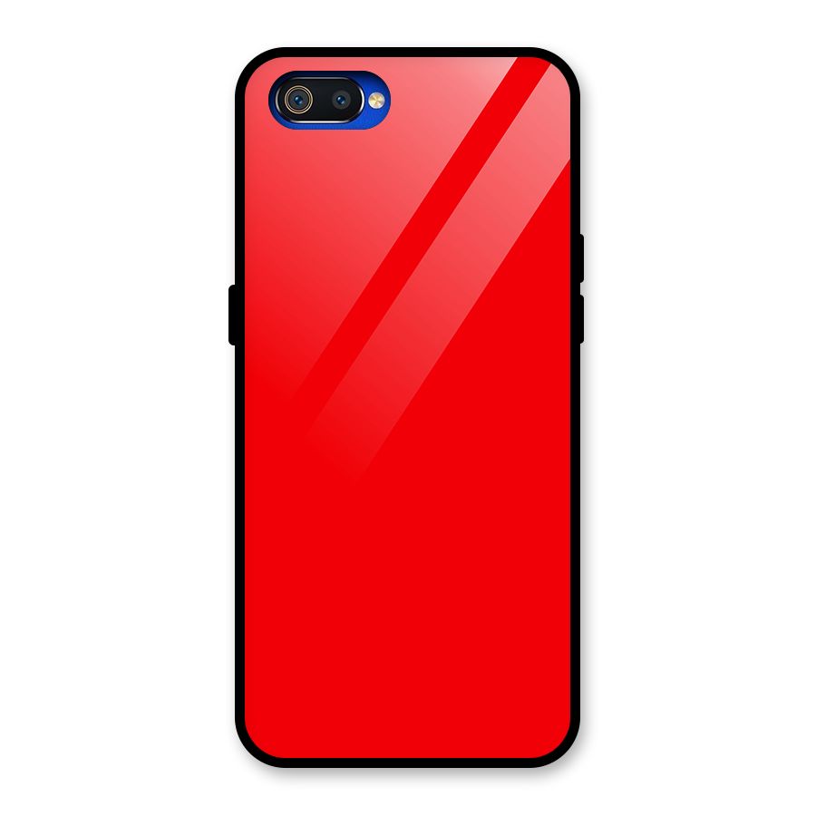 Bright Red Glass Back Case for Realme C2
