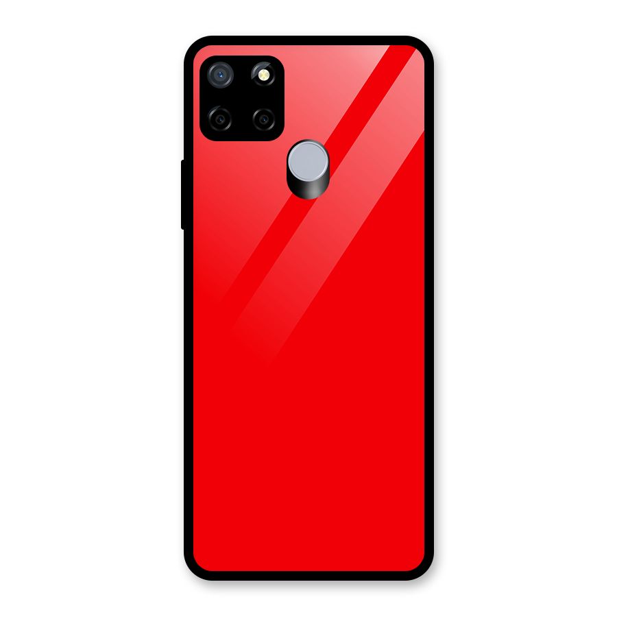 Bright Red Glass Back Case for Realme Narzo 20