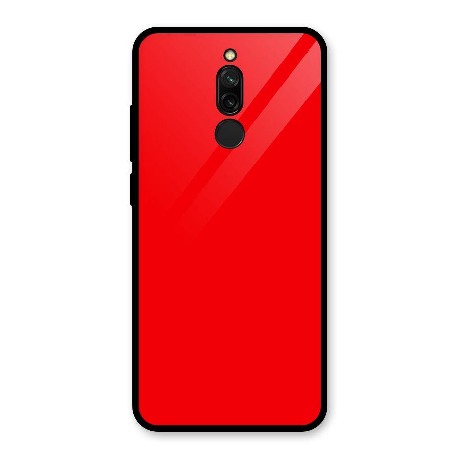 Bright Red Glass Back Case for Redmi 8