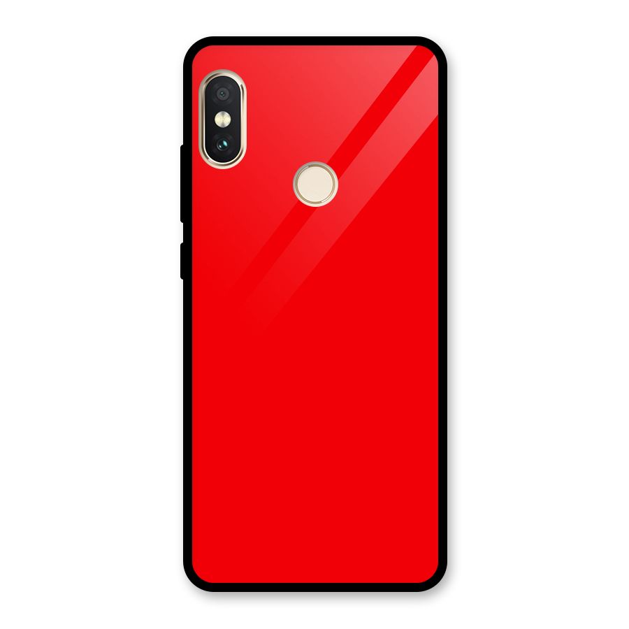 Bright Red Glass Back Case for Redmi Note 5 Pro