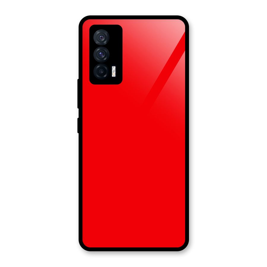 Bright Red Glass Back Case for Vivo iQOO 7 5G