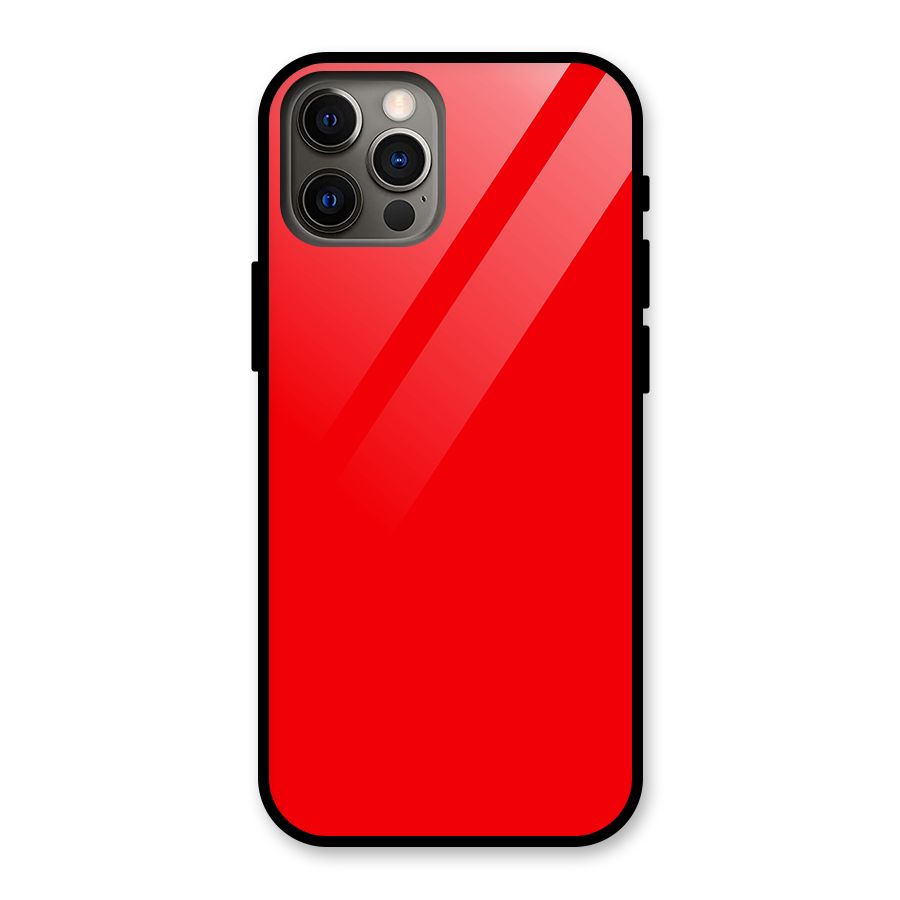 Bright Red Glass Back Case for iPhone 12 Pro