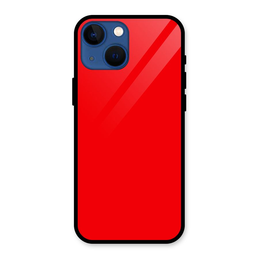 Bright Red Glass Back Case for iPhone 13 Mini