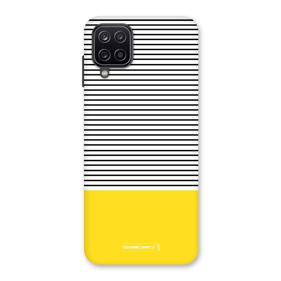 Bright Yellow Stripes Back Case for Galaxy A12