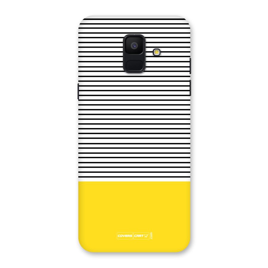 Bright Yellow Stripes Back Case for Galaxy A6 (2018)