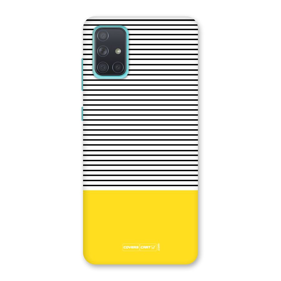 Bright Yellow Stripes Back Case for Galaxy A71