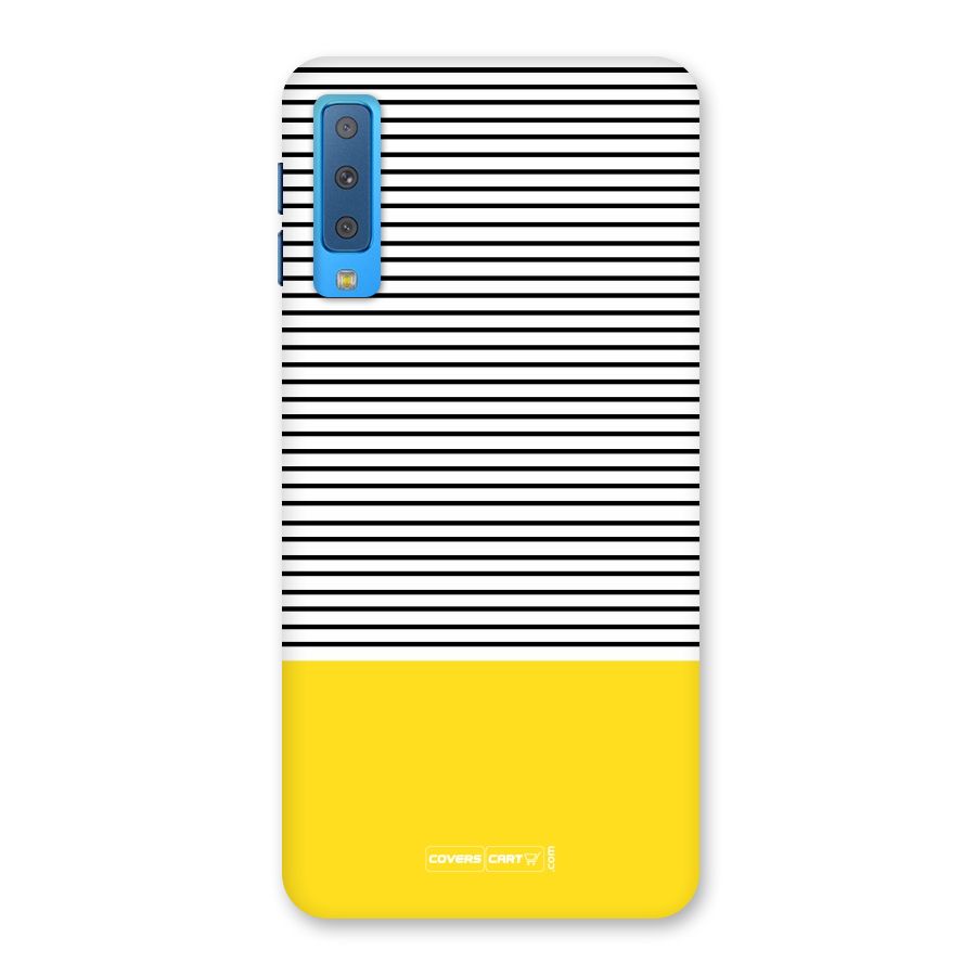 Bright Yellow Stripes Back Case for Galaxy A7 (2018)