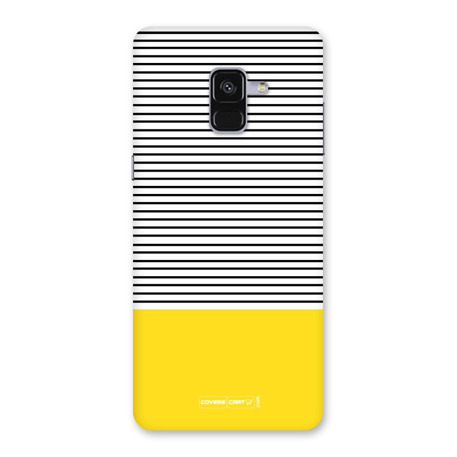 Bright Yellow Stripes Back Case for Galaxy A8 Plus