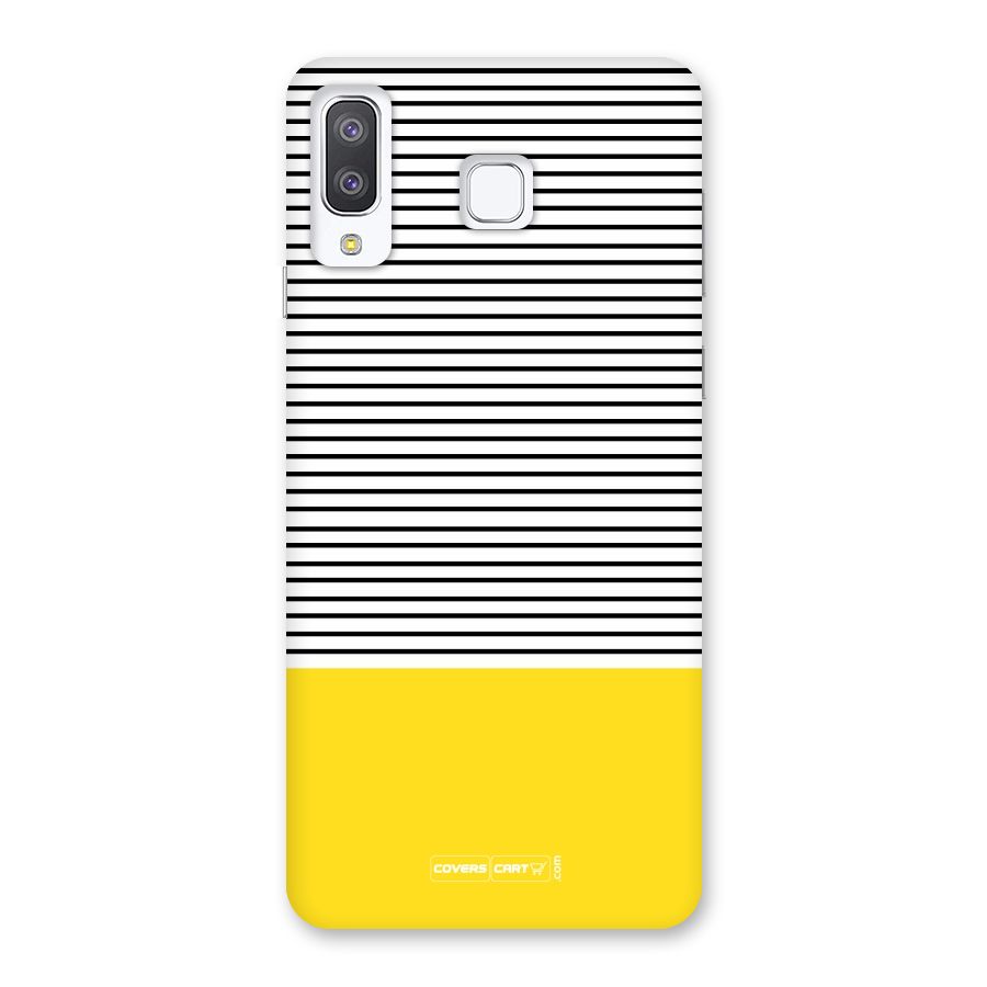 Bright Yellow Stripes Back Case for Galaxy A8 Star