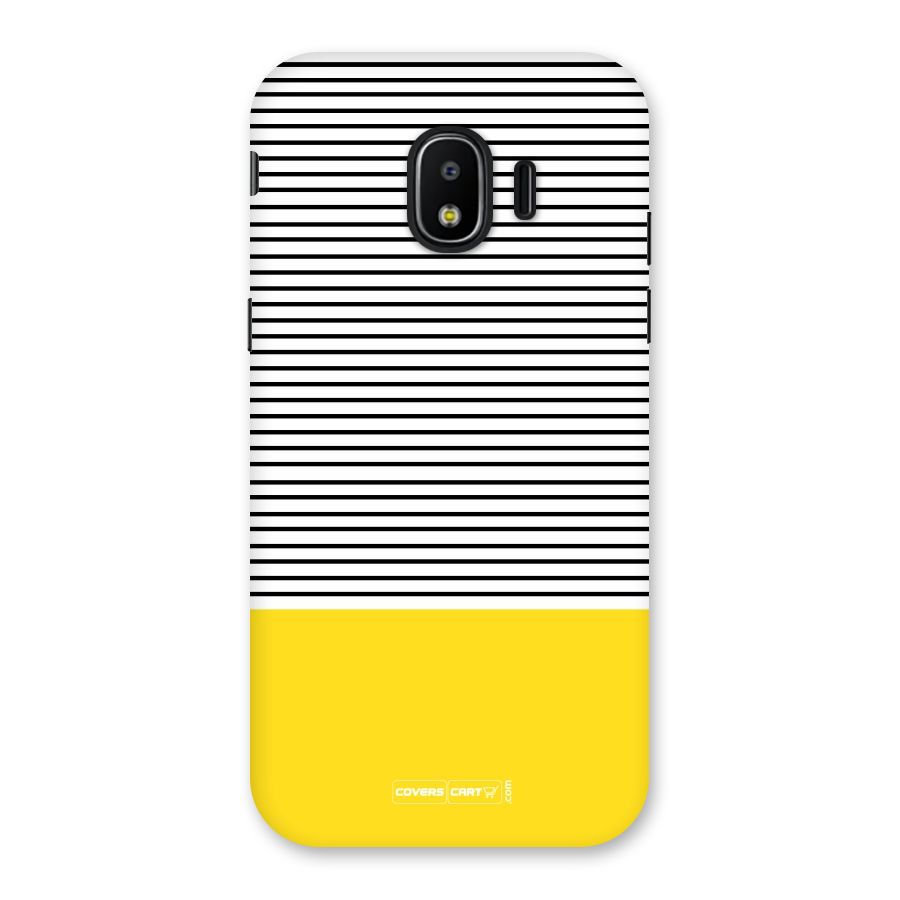 Bright Yellow Stripes Back Case for Galaxy J2 Pro 2018