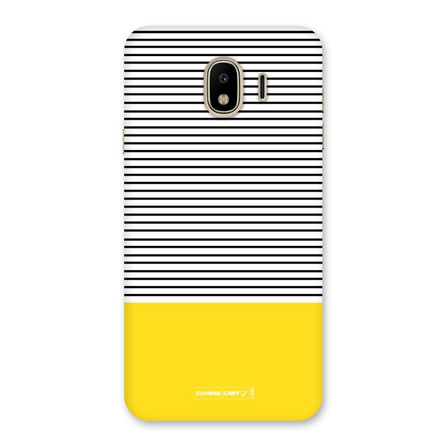 Bright Yellow Stripes Back Case for Galaxy J4