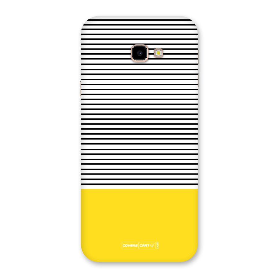 Bright Yellow Stripes Back Case for Galaxy J4 Plus