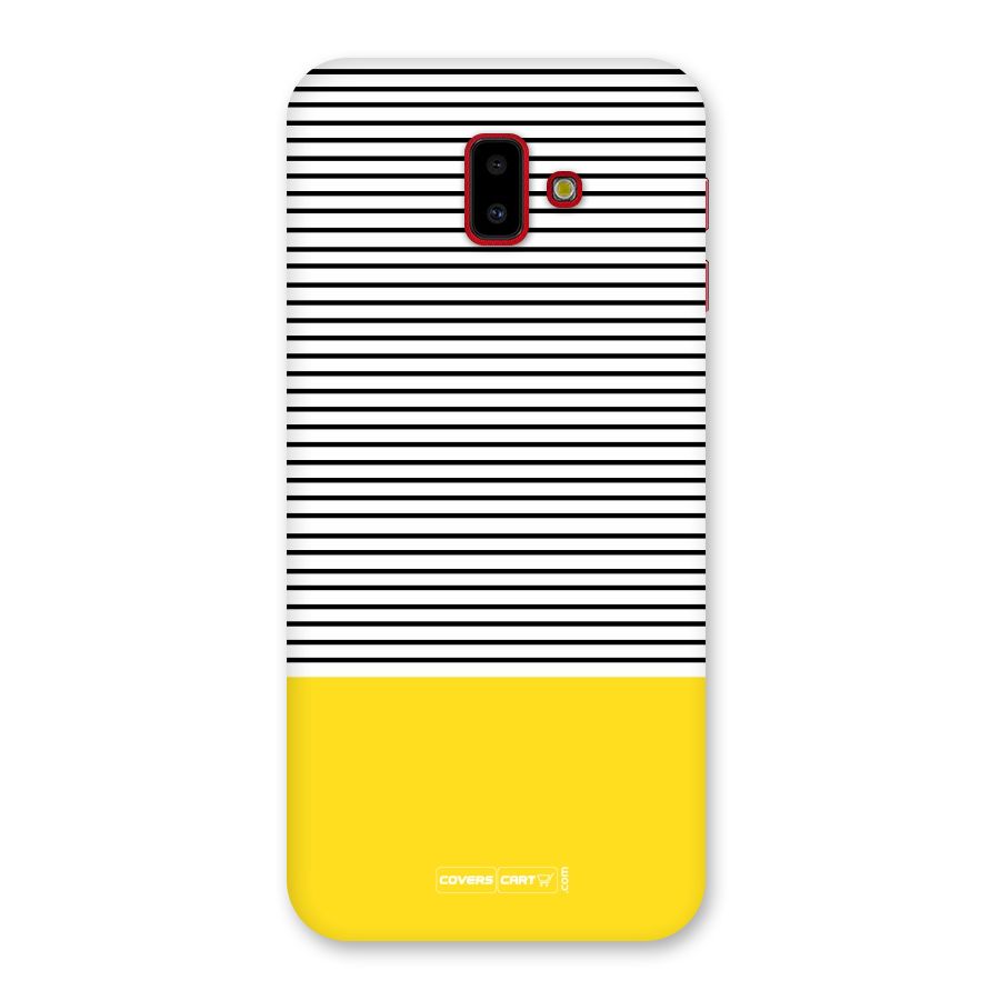 Bright Yellow Stripes Back Case for Galaxy J6 Plus