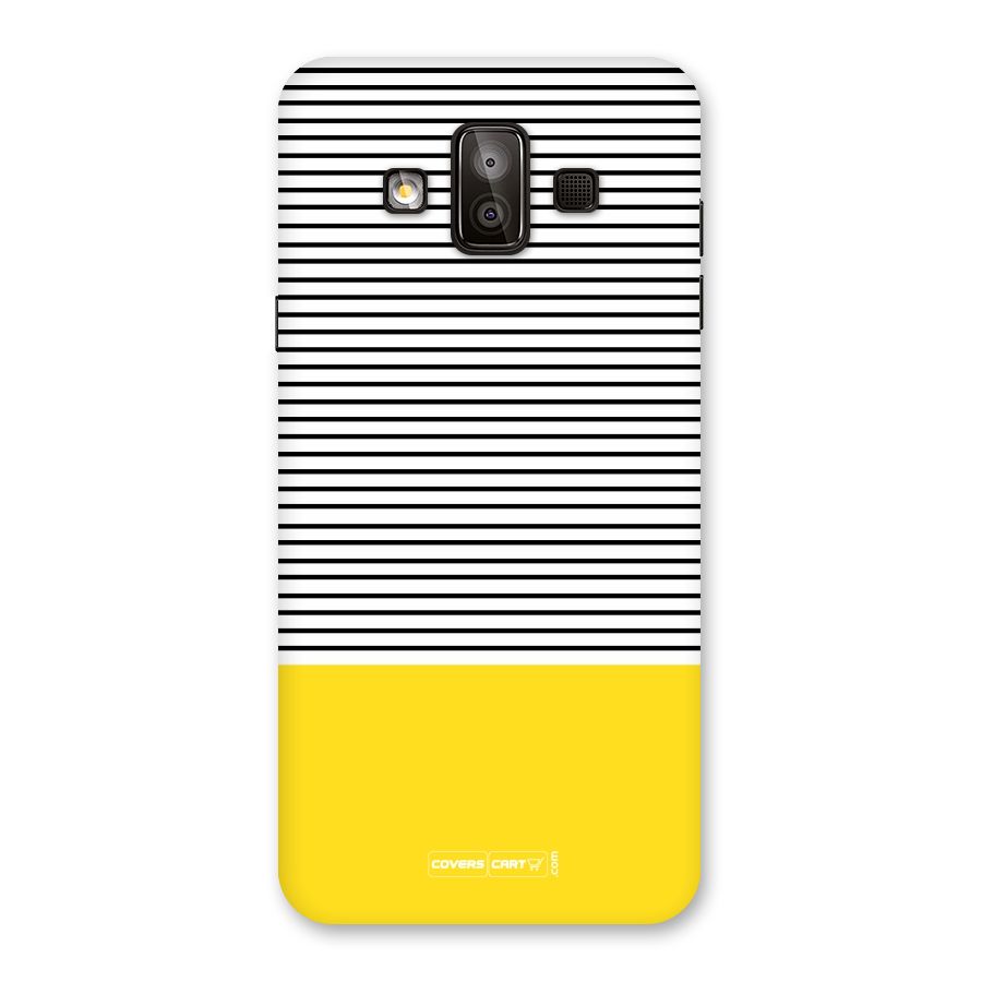 Bright Yellow Stripes Back Case for Galaxy J7 Duo