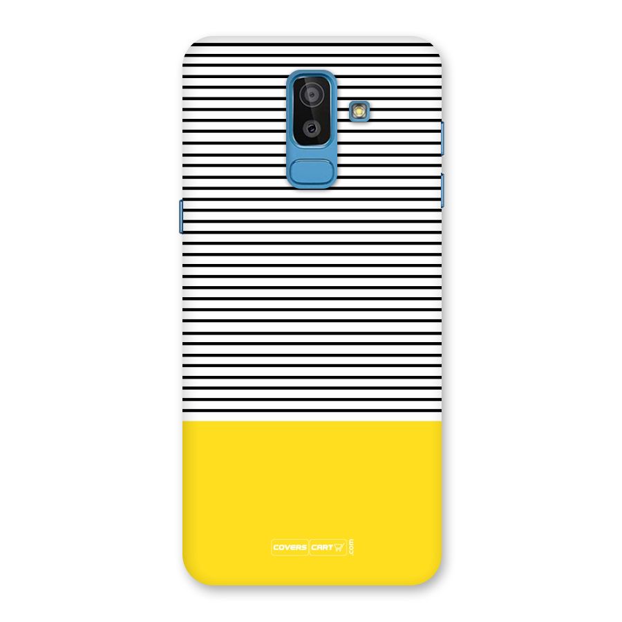 Bright Yellow Stripes Back Case for Galaxy J8