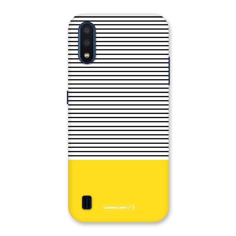 Bright Yellow Stripes Back Case for Galaxy M01