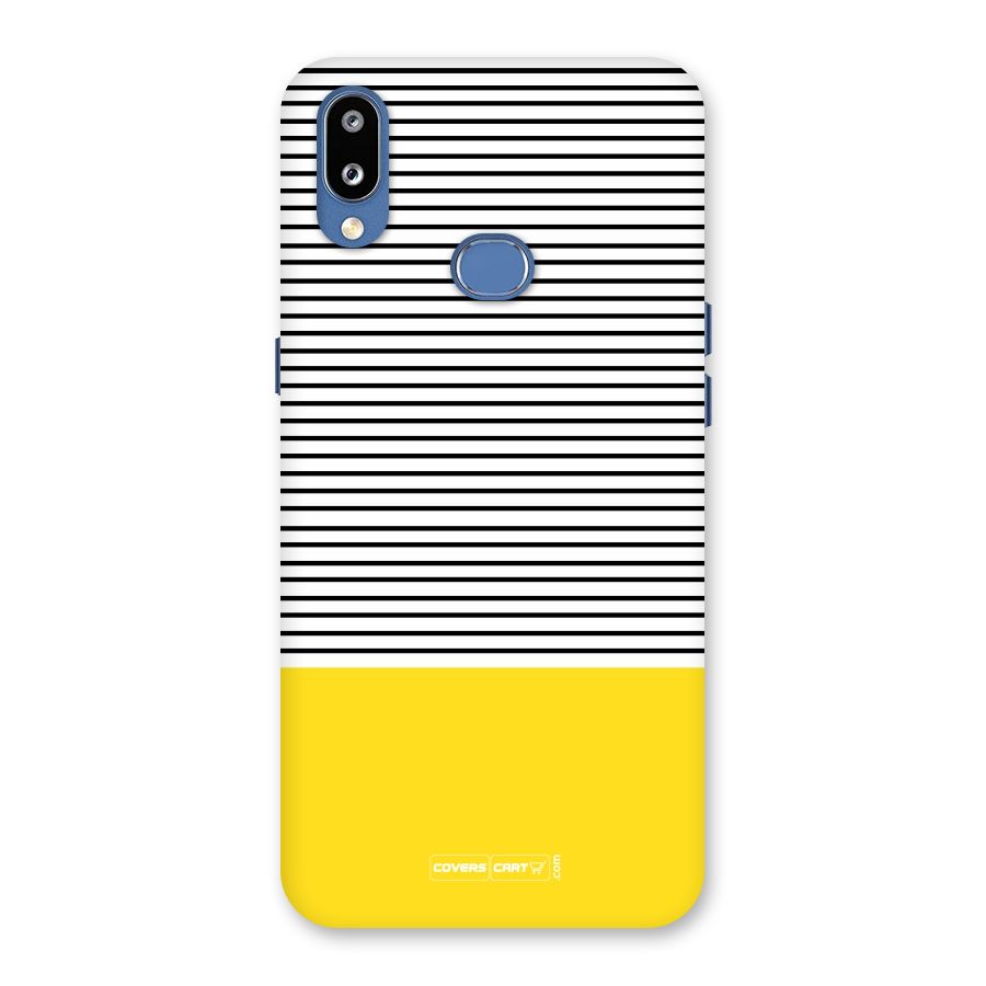 Bright Yellow Stripes Back Case for Galaxy M01s