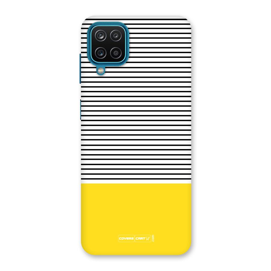 Bright Yellow Stripes Back Case for Galaxy M12