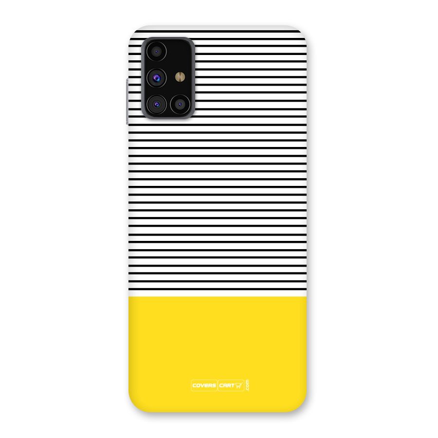 Bright Yellow Stripes Back Case for Galaxy M31s