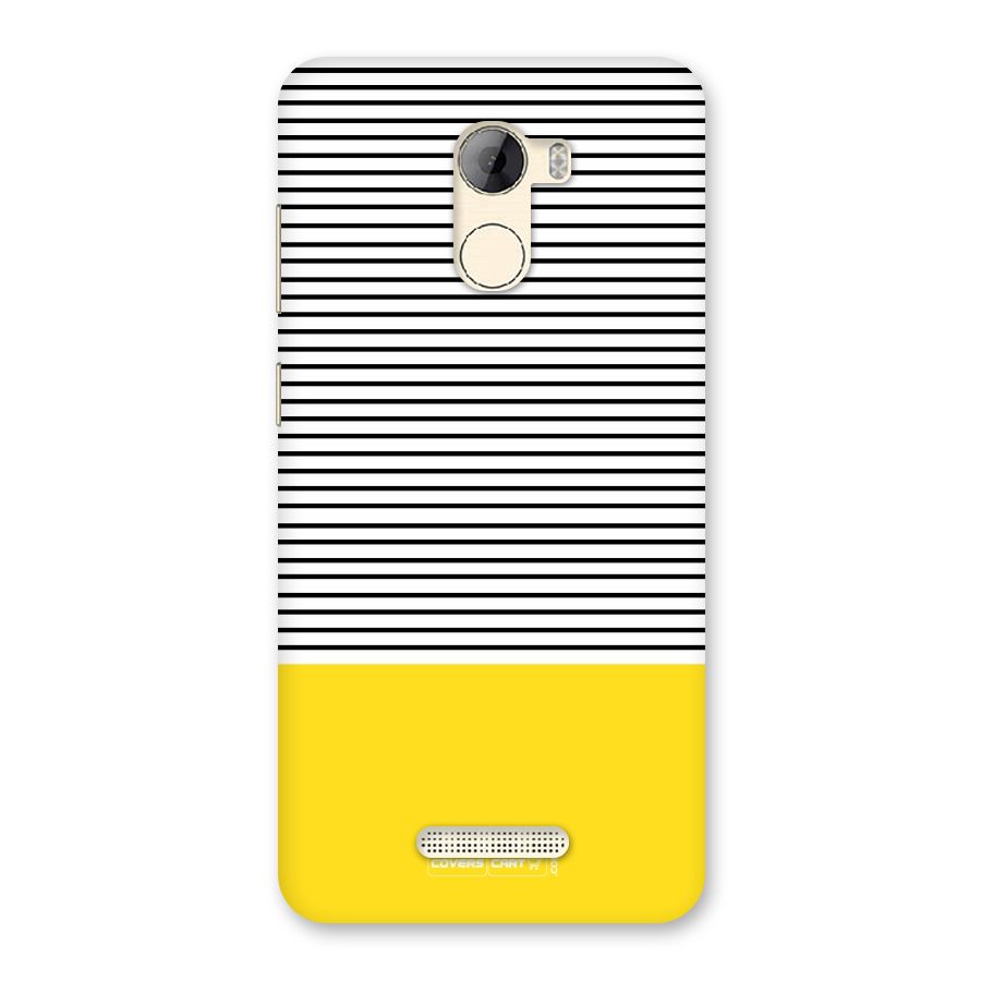 Bright Yellow Stripes Back Case for Gionee A1 LIte