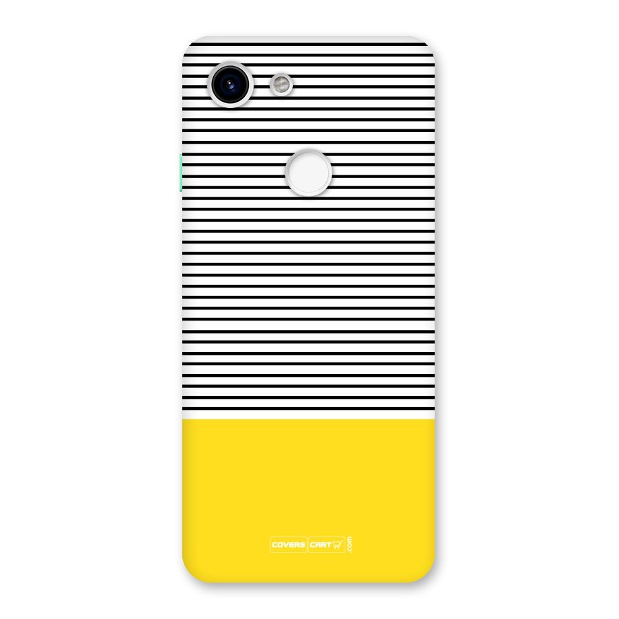 Bright Yellow Stripes Back Case for Google Pixel 3