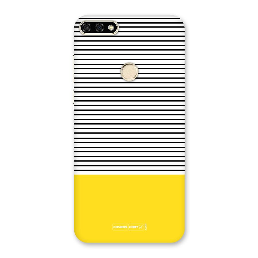 Bright Yellow Stripes Back Case for Honor 7A